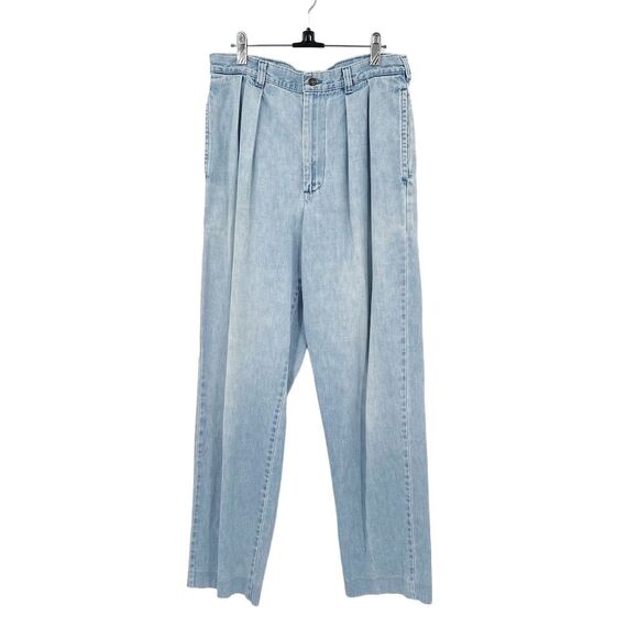 J.Crew Denim - Vintage J.Crew Women's Pleated‎ Denim Jeans Blue Size 32/34 Straight Leg Hi Rise